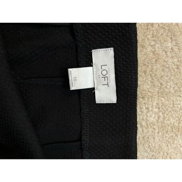 Loft Asymmetrical Detail Black Skirt Size 10 - Picture 6 of 6
